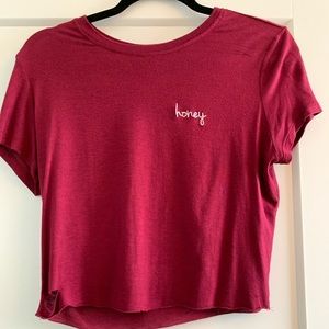 “honey” crop top - size S